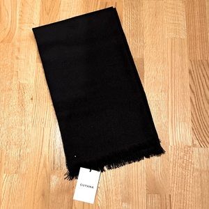 Cuyana black alpaca scarf, NWT